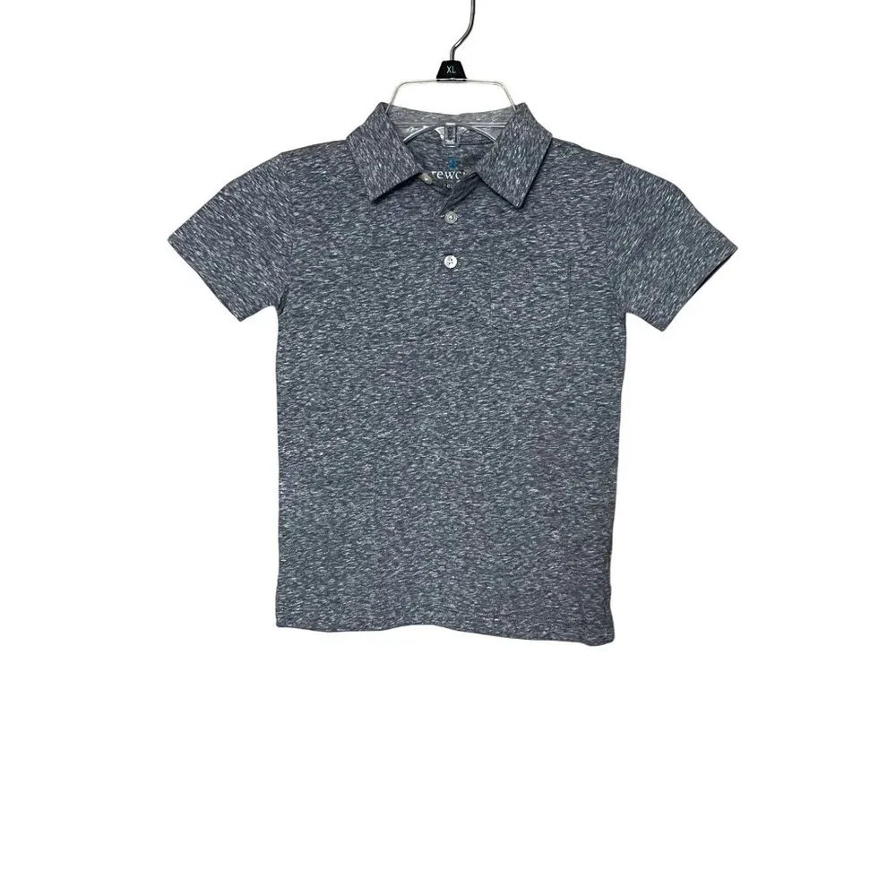 J. Crew Polo Shirt in the Softest Jersey in Heather Charcoal 4-5 Kids New